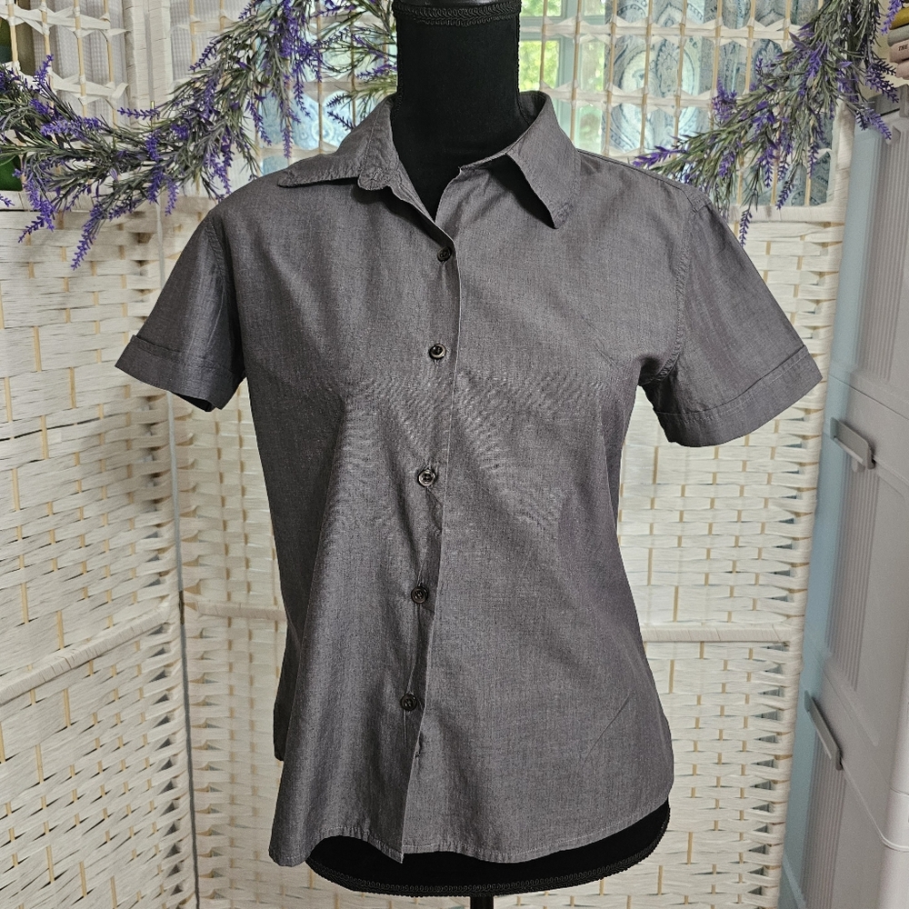 Gap Cotton Short Sleeve Button Down Shirt